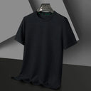 Summer O Neck Short Sleeve T Shirts For Men Casual Waffle