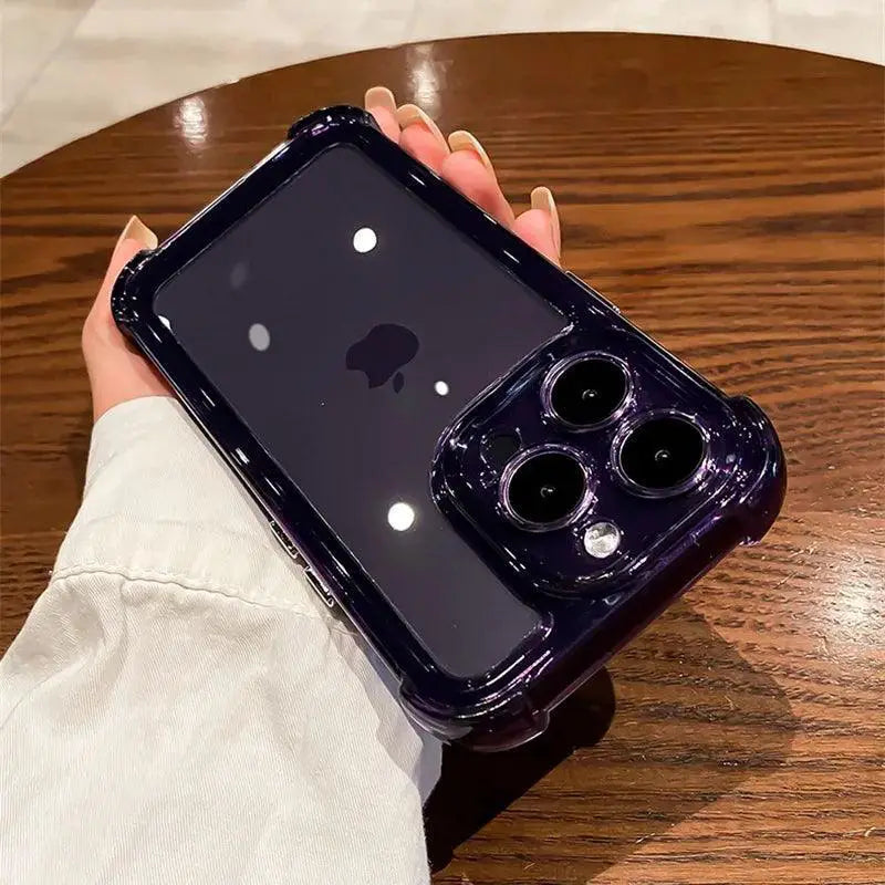 Luxury Shockproof Transparent Silicone Case for iPhone 15