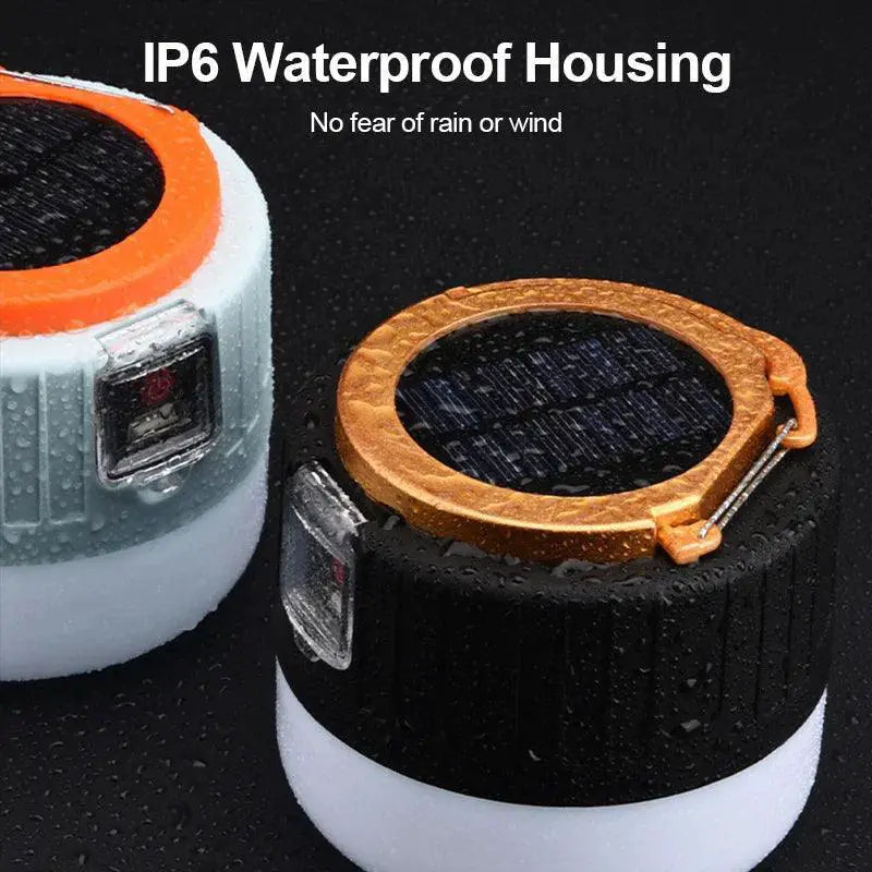 Solar LED Camping Lantern With Remote Control Waterproof Light