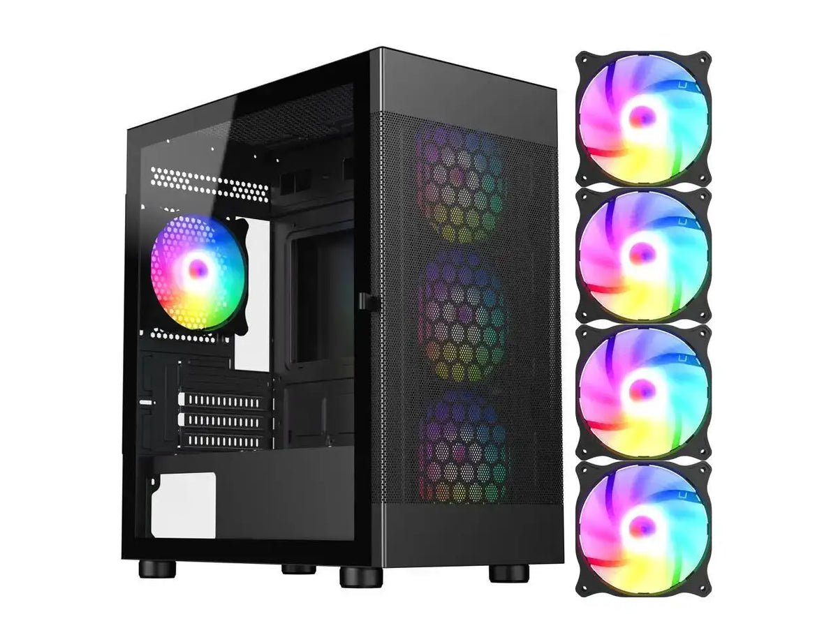 DIYPC Black Cases (Computer Cases - ATX Form) Argb Computer — product view 1