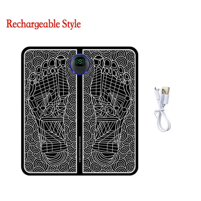 Electric EMS Foot Massager Pad Portable EMS Muscle Stimulation Massage Mat Relief Pain Relax Feet Slimming Shaping