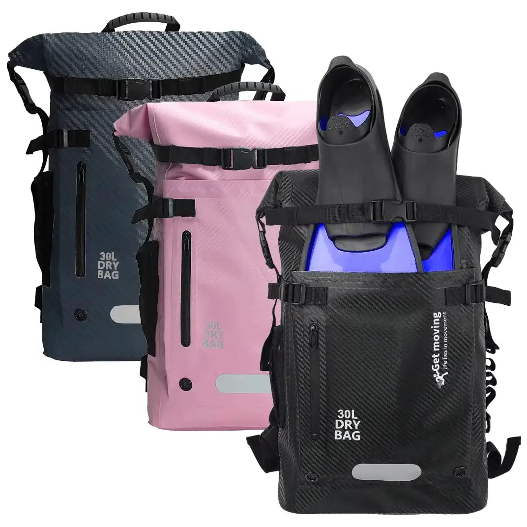 30L Waterproof backpack, travel backpack storage bag, sports outdoor bag, beach swimming waterproof bag, dry wet separation