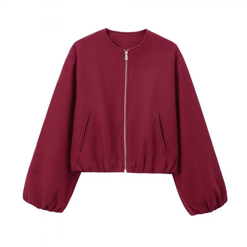 Round Neck Zip Pilot Jacket