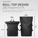 HK Expandable Travel Backpack USB Port