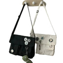 Spacious Canvas Messenger Bag For Women