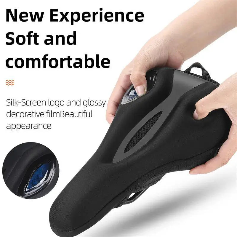 Silicone Gel Memory Foam Bicycle Seat Cover With Taillights