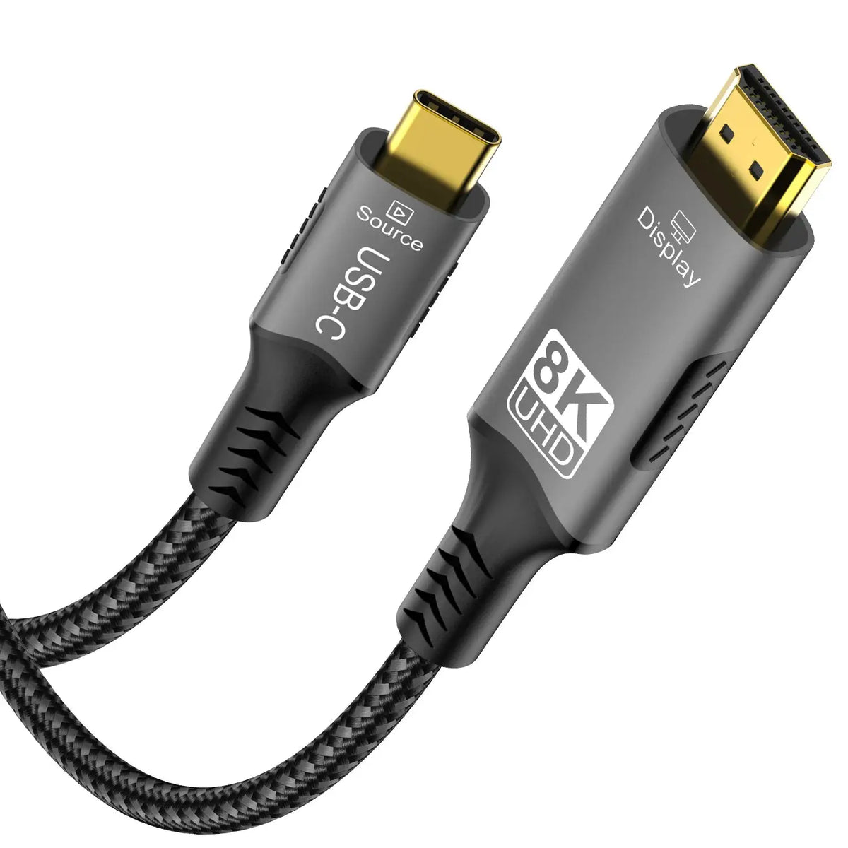 8K USB C to HDMI 2.1 Cable Adapter 8K60Hz Type C to HDMI Cable for Thunderbolt 3 Compatible with MacBook Pro IPad Pro Laptop