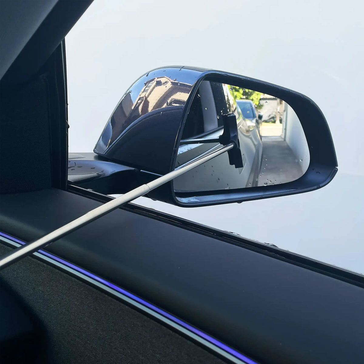 Car rearview mirror wiper, telescopic handle car rearview mirror wiper, car glass cleaning tool cleaning brush