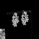 French Style Small Fragrance Pink Wheat Ear Zircon Earrings
