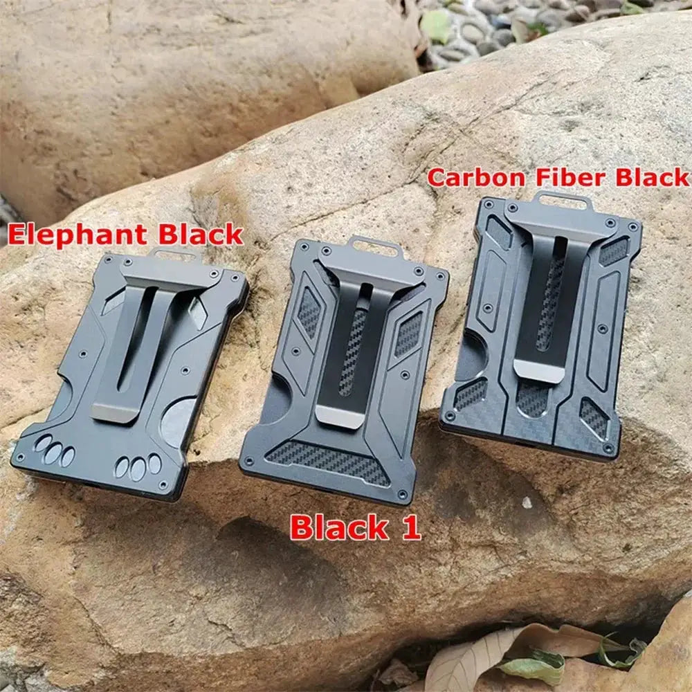 Men's Slim Aluminum Wallet With RFID Blocking Money Clip