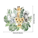 Forest Animals Cartoon Door Sticker Charming Watercolor Decor