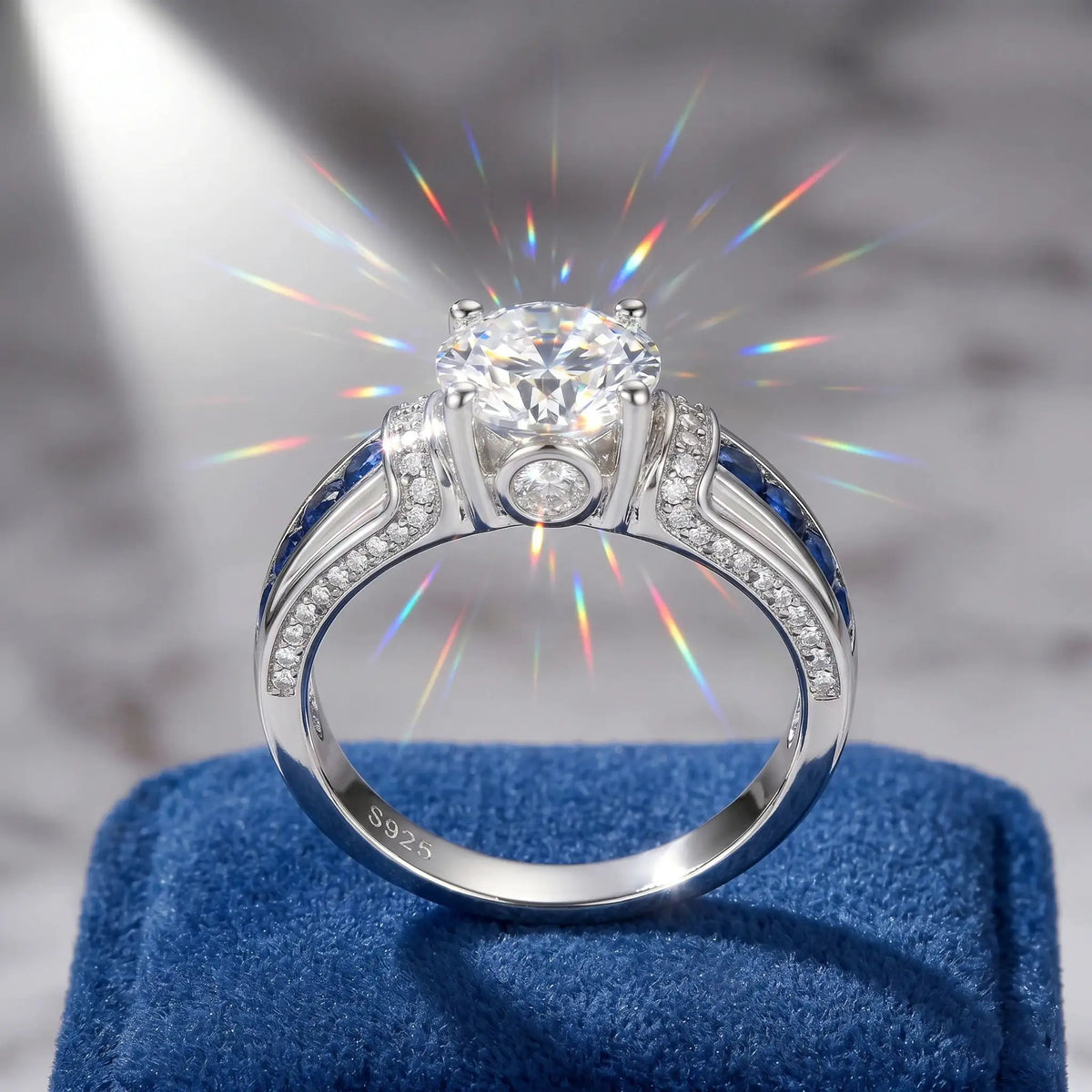 Luxury Moissanite Engagement Ring Style MGMEM — product image 1