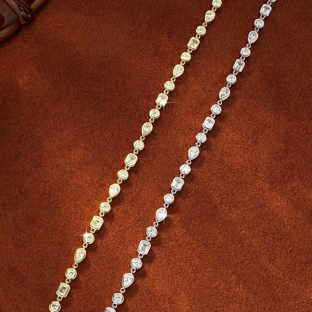 Elegant Gold Moissanite Tennis Bracelet Style DBPFC — product image 5