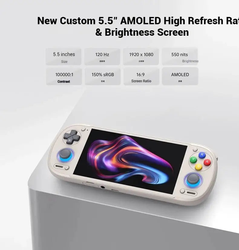 Retroid Pocket 6 RP6 Android Handheld Game Console 5.5 Inch 1080P 120Hz AMOLED Screen 6000mAh 8GEN2 with Hall-Effect Trigger G