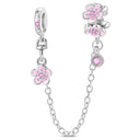 Charm Beads Sterling Silver Pink