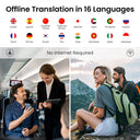 Wooask A8 Translator Earbuds for 144 Languages with Touch Screen