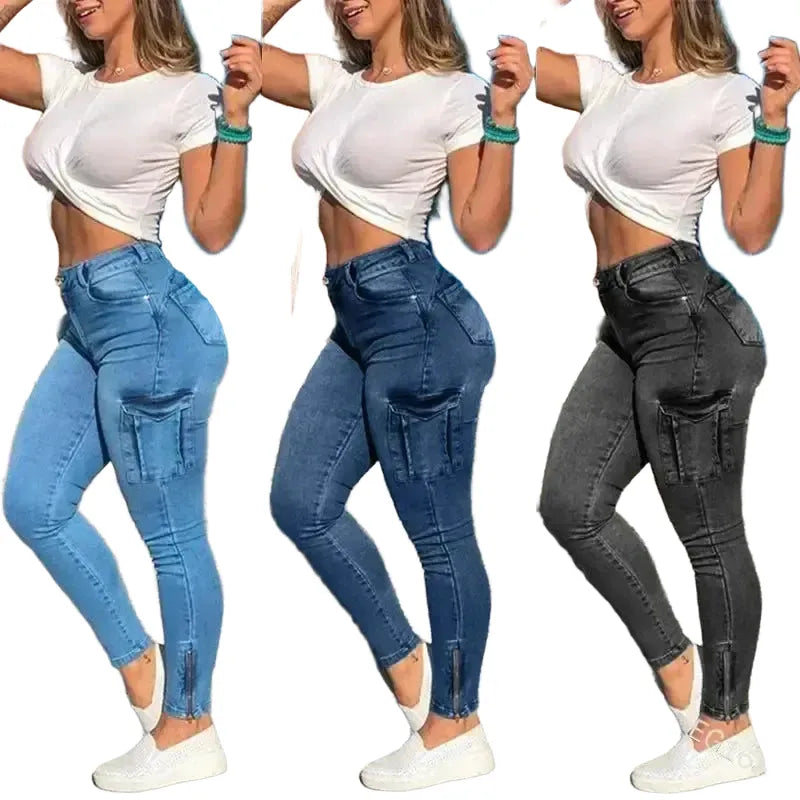 Durable Cargo Jeans for Women, Everyday — product view 1