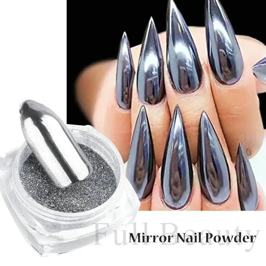 Mirror Glitter Nail Powder Kit Metallic Holographic Pigments