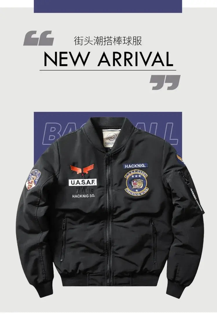 Ma1 Bomber Jacket Air Force Pilot Men Thick Fleece Coat