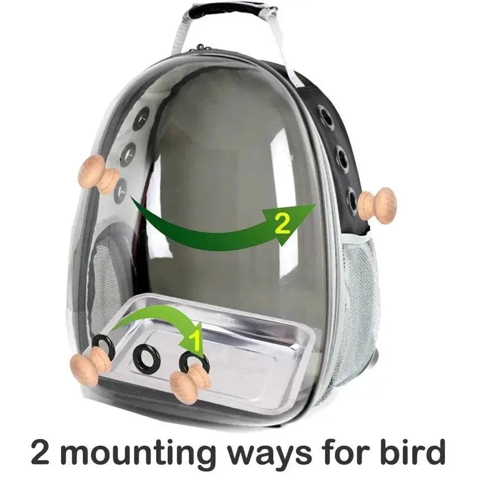 FeatherSafe Bird Carrier With Perch Rope Safe Travel Cage