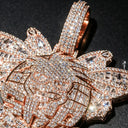Full Diamond Iced‑Out Butterfly Cartoon Pendant Hip Hop