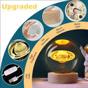 Luminous Crystal Ball LED Night Light Saturn Lamp