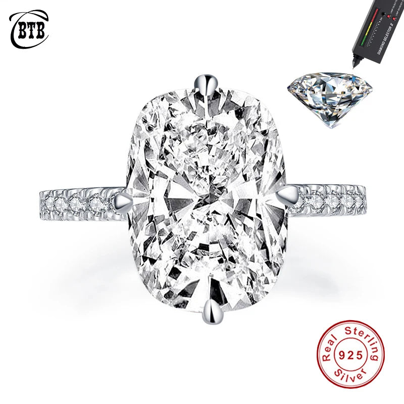 Moissanite Ring in Sterling Silver Cbtb — product view 1