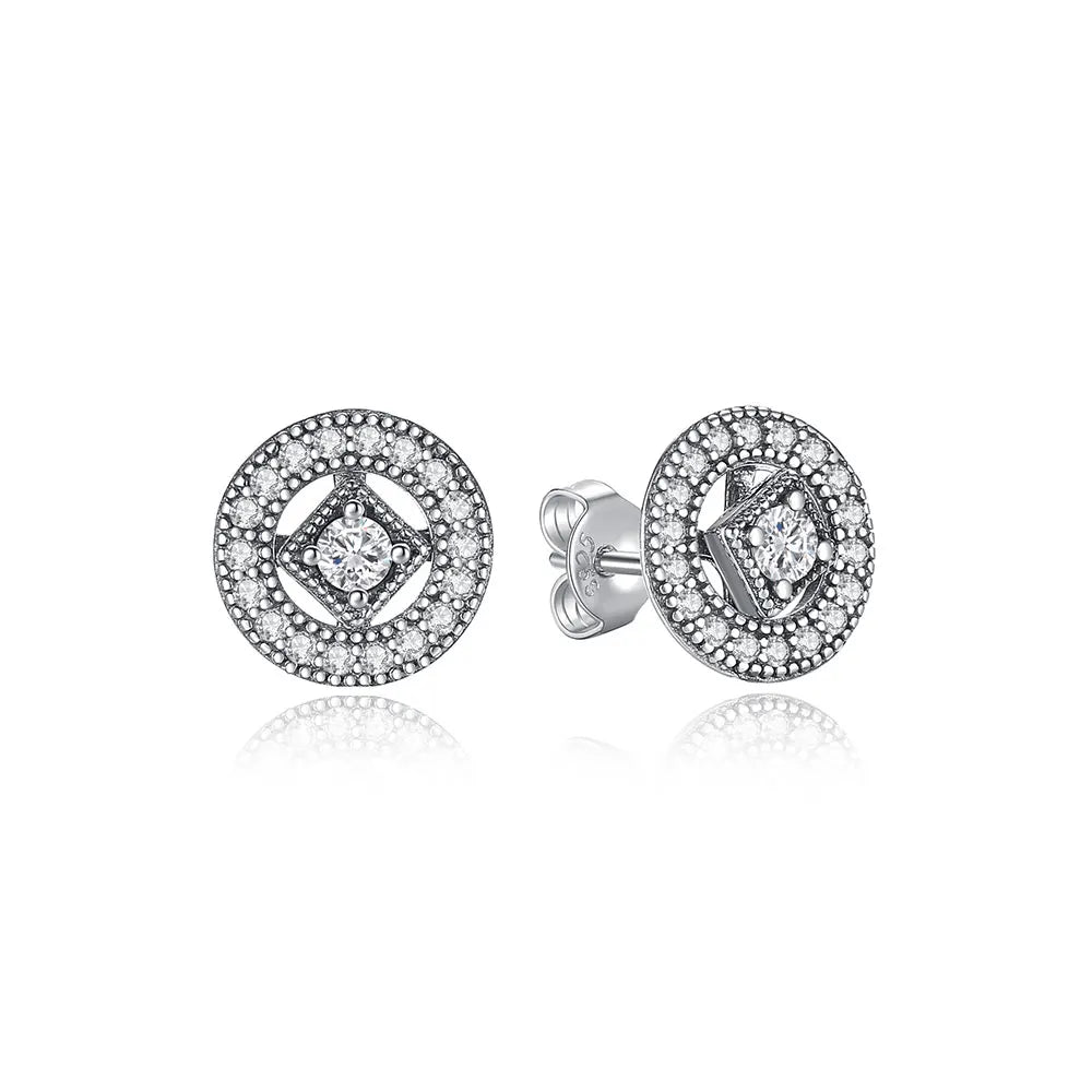 Sterling Silver Earrings Infinity Love