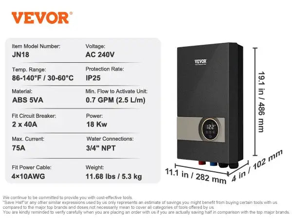 SucceBuy Instant Water Heater On Demand Electric Water Boiler — product view 8