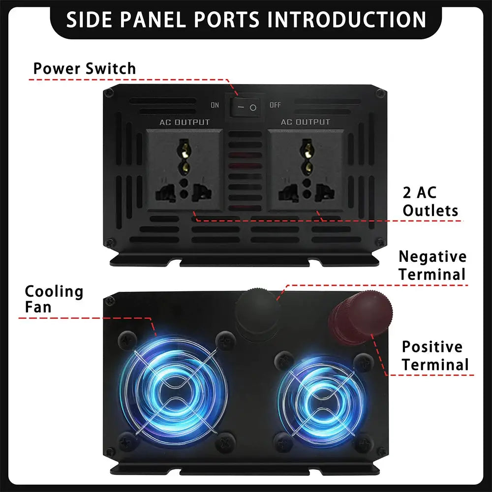 4000W/5000W/5500W Pure Sine Wave Inverter DC 12V/24V/48v/60v/72v To AC 110v Voltage Converter Car Solar Power Inverter