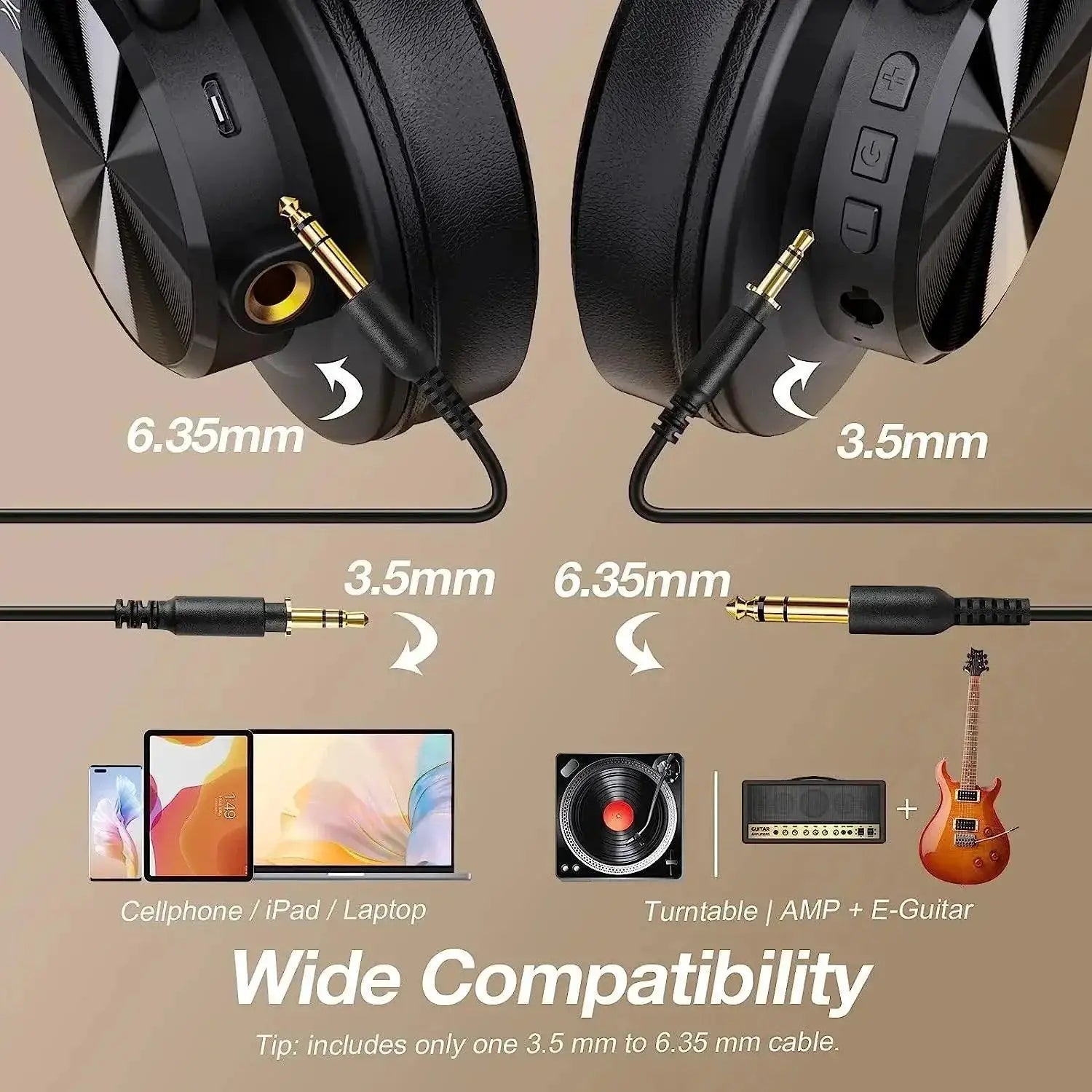 Oneodio Fusion A70 Wireless Headphones DJ Studio Sound