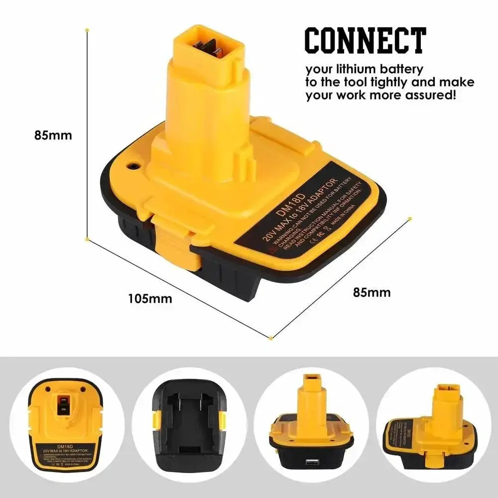 USB Battery Adapter For 20V Tools Use With 18V Batteries