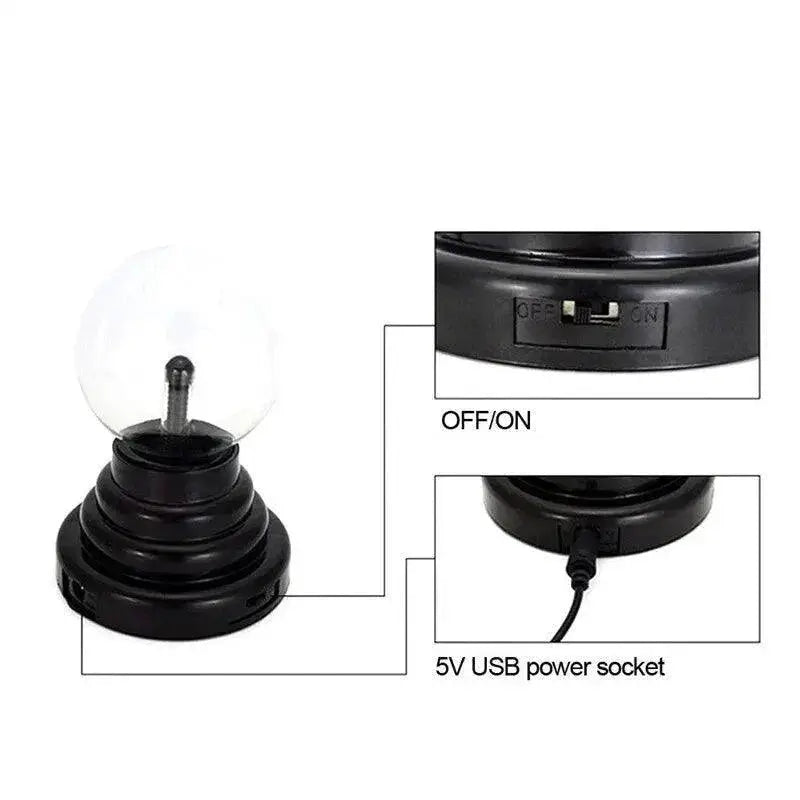 Touch Activated Plasma Ball Lamp Night Light For Kids