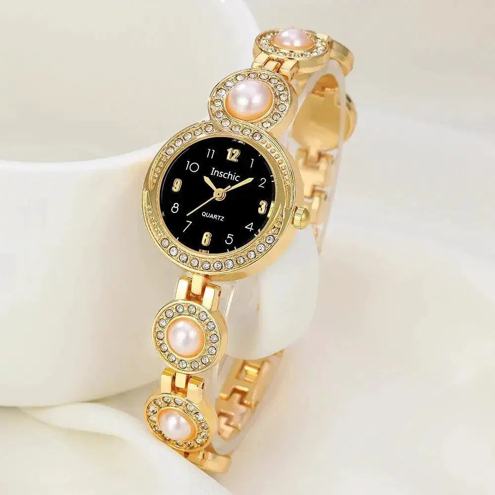 Heart Jewelry Set And Luxury Watch Rhinestone Accessories