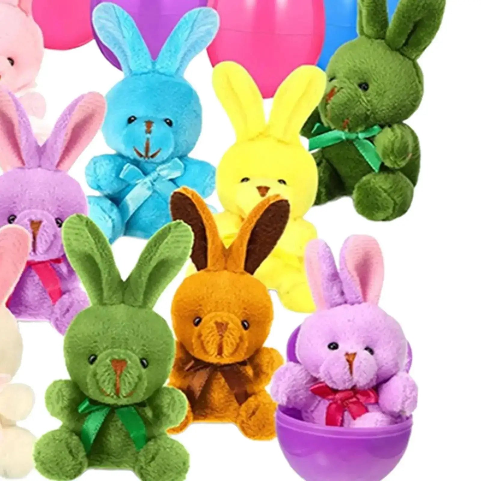 12Pcs Prefilled Easter Eggs With Plush Bunny Toys Gift
