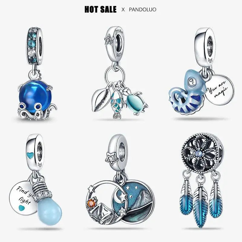 925 Silver Charm Bracelet Zircon Beads Diy Jewelry