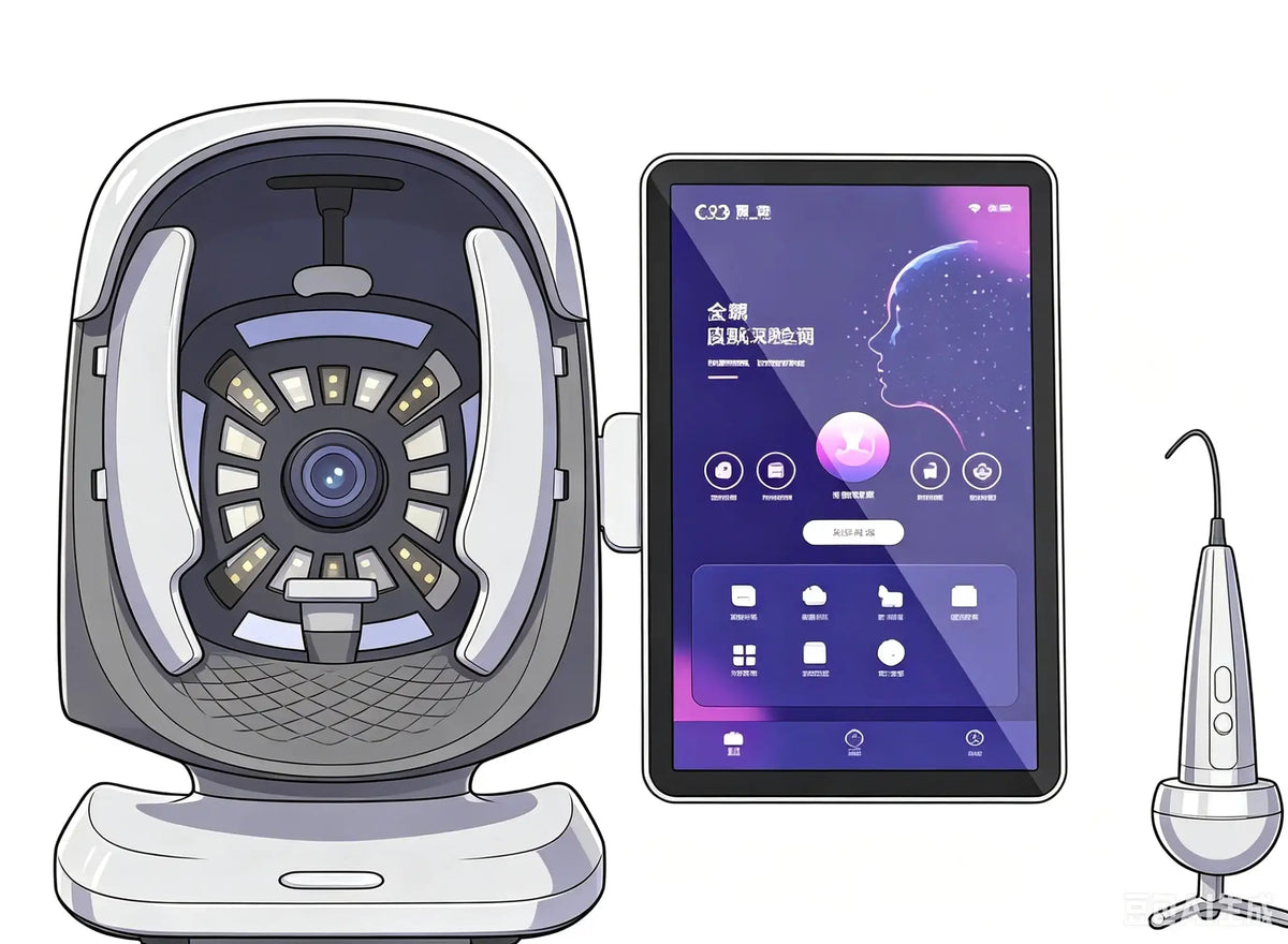 Mecavie Ai Skin And Scalp Analyzer Machine High Precision Facial Skin Detector Supports Sunscreen Efficacy Test And Professional