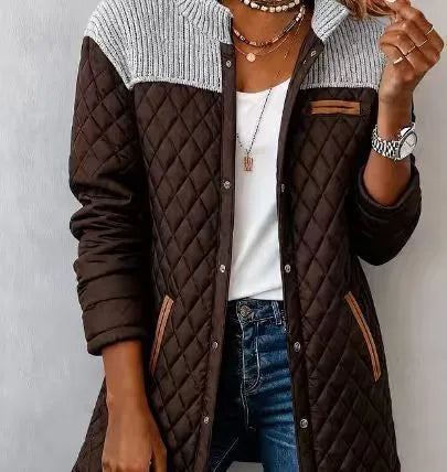 Irregular Hem Round Neck Jacket