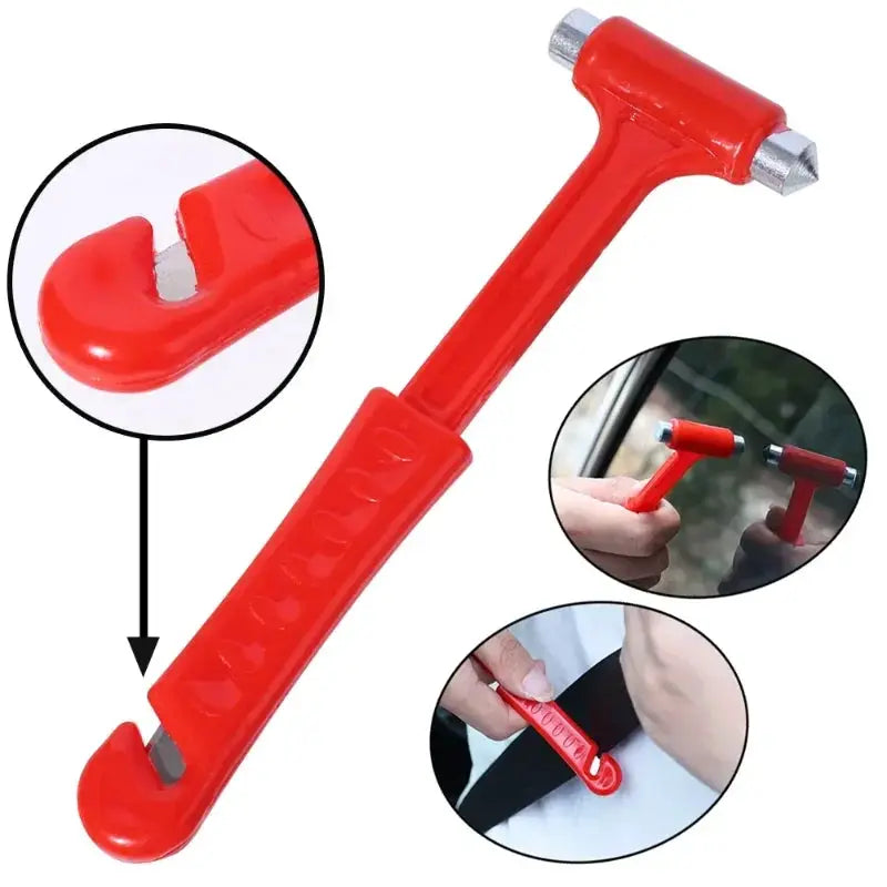 Emergency Escape Hammer With Seat Belt Cutter For Cars