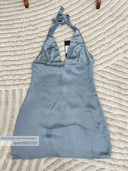 British Satin Halterneck Dress for Seductive Summer Style