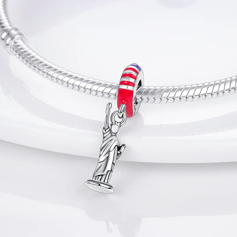 Sterling Silver Bright Red Charm