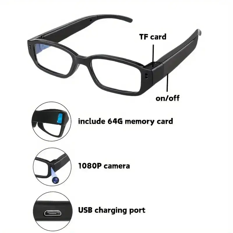 Portable 1080P HD Mini Glasses With Camera Video Recorder Wearable glasses Camera Outdoor Sports DV DVR Surveillance Camcorder