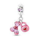 Silver Plated Dangle Charm Beads