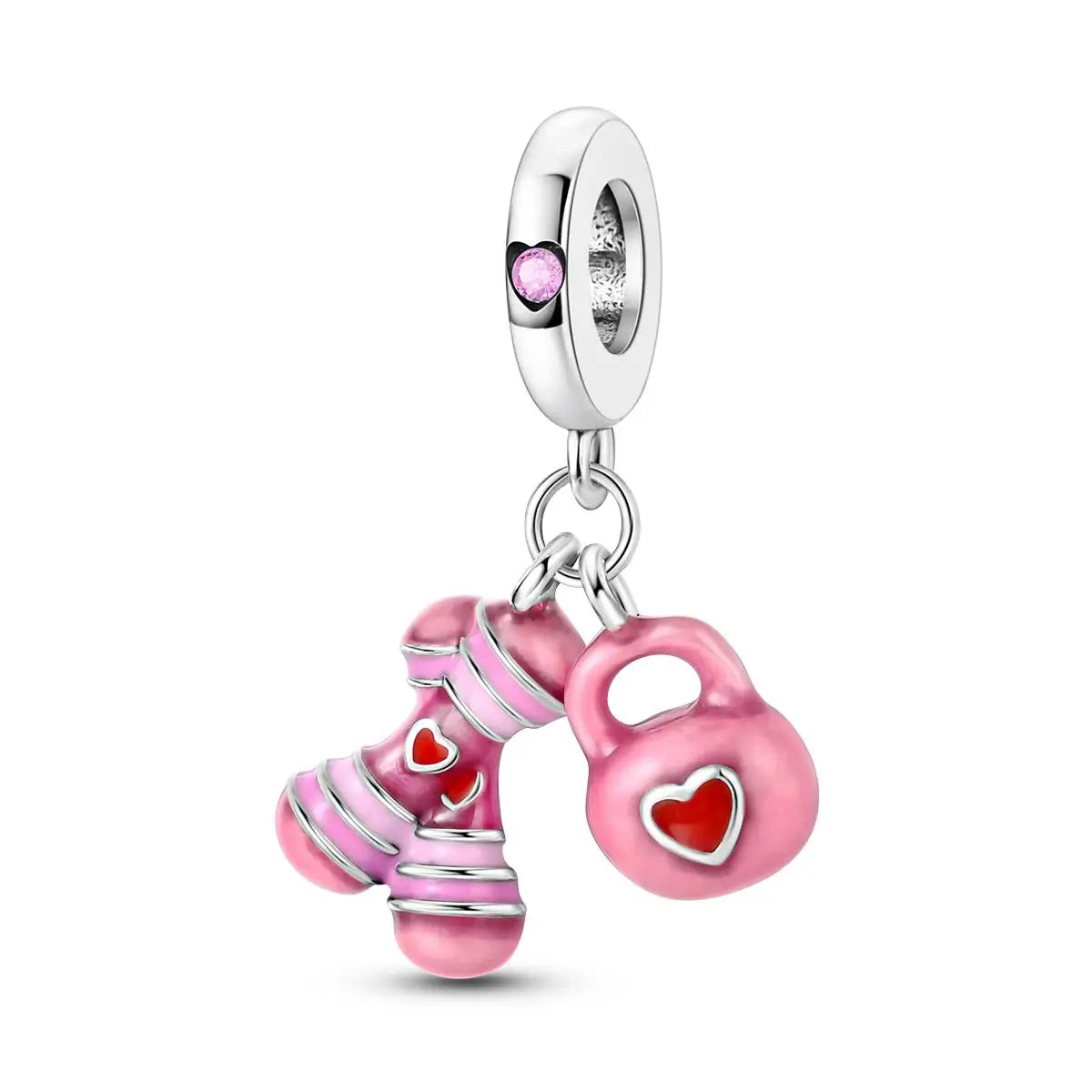 Silver Plated Dangle Charm Beads