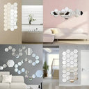 Hexagon Mirror Wall Decor Enlarges Space