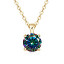 Moissanite Pendant Necklace in Sterling Silver Exquisite NBNJF