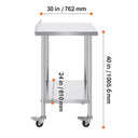 SucceBuy Stainless Steel Work Table Commercial Food Prep