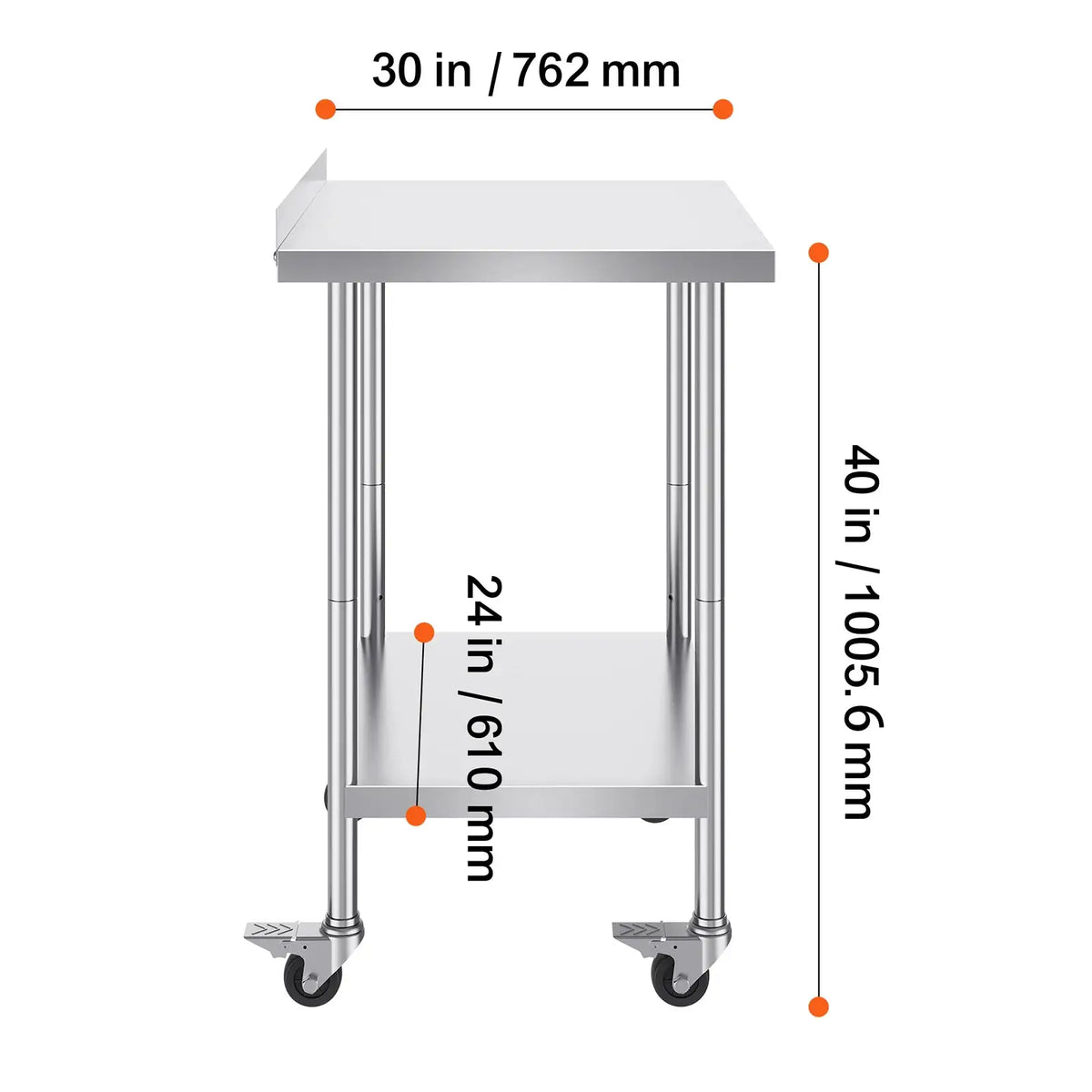 SucceBuy Stainless Steel Work Table Commercial Food Prep — product view 11