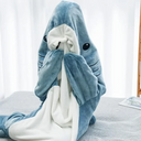 Cartoon Shark Blanket Sleeping Bag For Women Cozy Homewear