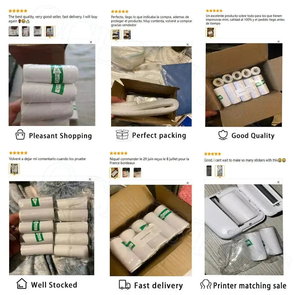 Mini Wireless Pocket Label Printer Bluetooth Sticker Paper